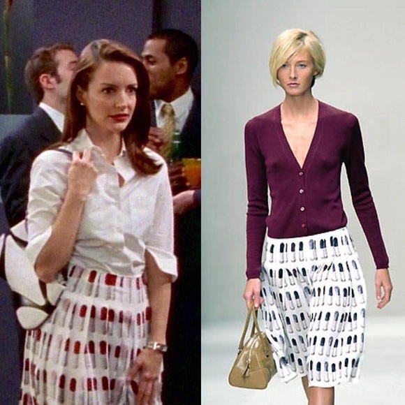 Prada Dresses & Skirts - Prada SS 2000 Runway Lipstick Print Skirt Size 44